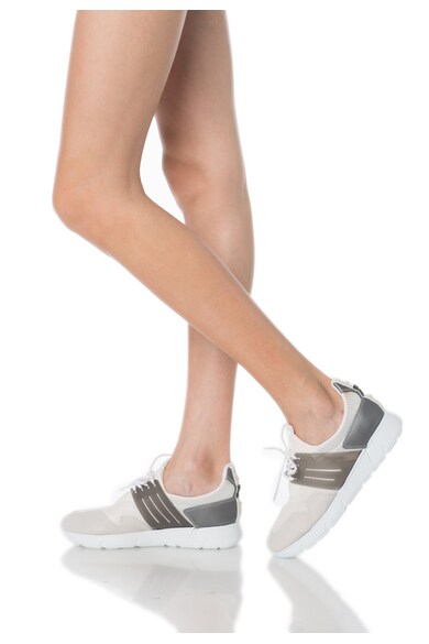 Blauer Pantofi sport alb cu gri Femei