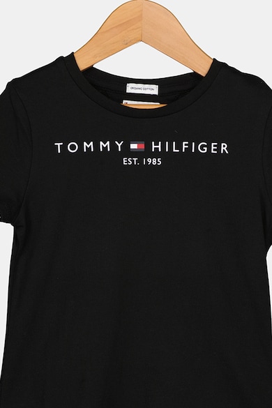 Tommy Hilfiger Logómintás organikuspamut póló Lány