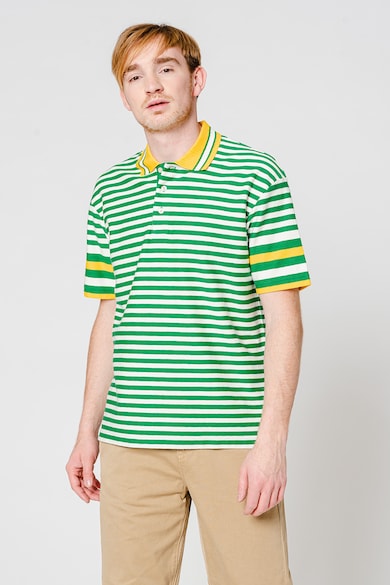 Gant Tricou polo cu model in dungi si maneci cazute Barbati