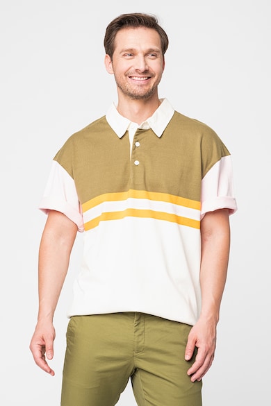 Gant Tricou polo din material pique de bumbac Blocked Striped Barbati