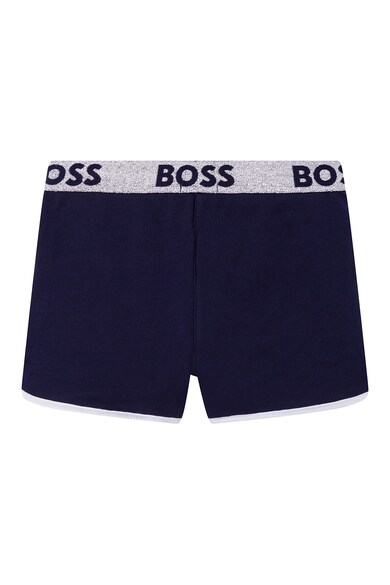 BOSS Kidswear Pantaloni scurti cu snur si banda logo in talie Fete