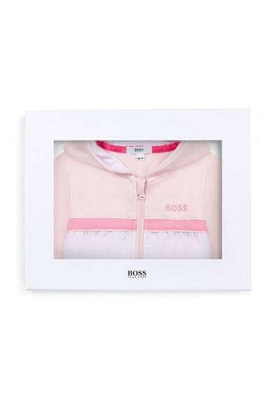 BOSS Kidswear Худи с цип и спортен панталон, 2 части Момичета