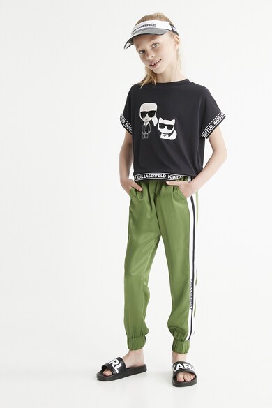 KARL LAGERFELD KIDS Тениска с модал с лого Момичета