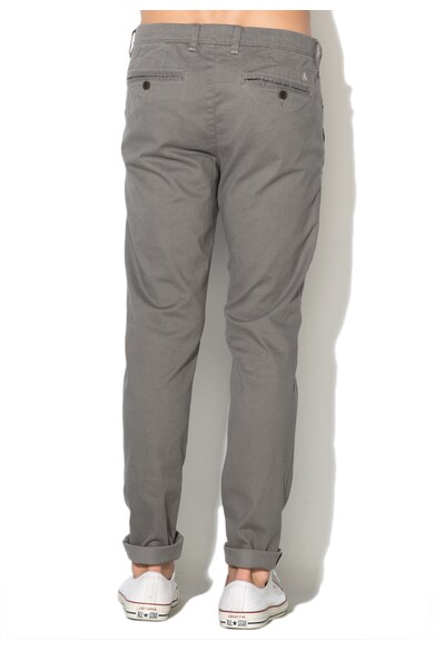 Alcott Pantaloni chino gri slim fit cu imprimeu discret Barbati