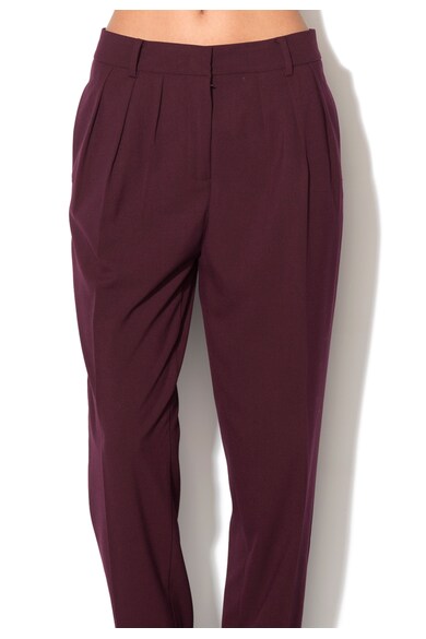 United Colors of Benetton Pantaloni rosu Bordeaux cu terminatie rasucita Femei