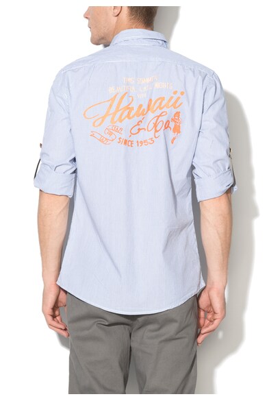 Alcott Раирана риза с фигурален десен на гърба Мъже