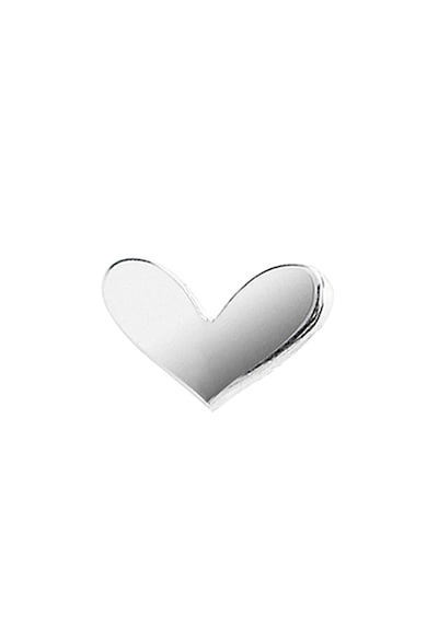 Lisa&Co. Cercei de argint 925 cu tija, in forma de inima, Argintiu Femei
