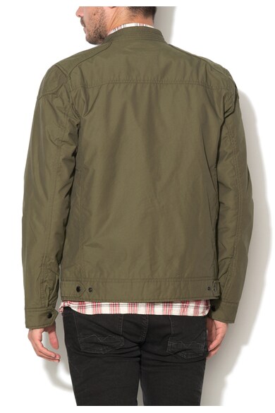 Jack & Jones Jacheta slim fit verde militar cu fermoar Ashton Barbati