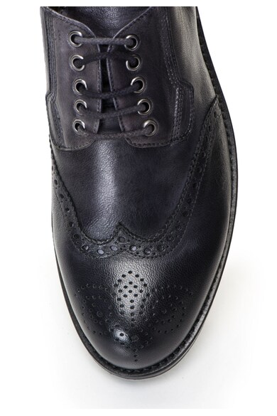 Zee Lane Collection Pantofi brogue gri hematit de piele Barbati