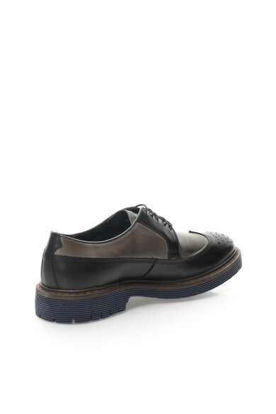 Zee Lane Pantofi Brogue negru cu gri inchis de piele Lantac Barbati