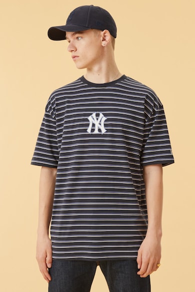 Tricou supradimensionat cu dungi New York Yankees Heritage New Era