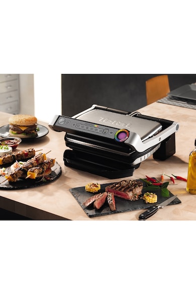 Tefal Gratar electric  OptiGrill+ GC712D34 , 2000 W, 6 programe automate, Inox/Negru Femei