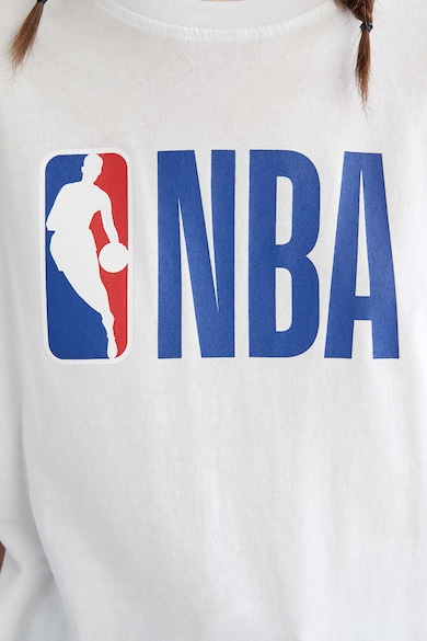 DeFacto Уголемена памучна тениска NBA с шарка Жени