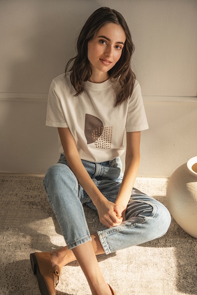VERYCHI Tricou de bumbac organic cu imprimeu Femei