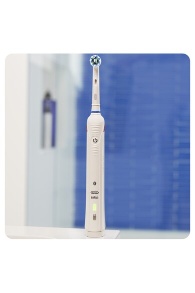 Oral-B Periuta de dinti electrica  Smart 4 4000 Cross Action, 40000 pulsatii/min, 8800 oscilatii/min, Curatare 3D, 3 programe, 2 capete, Bluetooth Femei