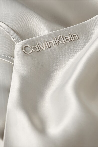 CALVIN KLEIN Szögletes nyakú szatén hatású ruha női