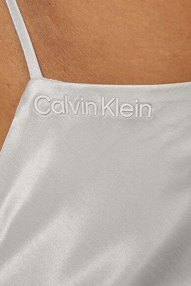CALVIN KLEIN Szögletes nyakú szatén hatású ruha női