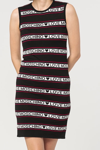 Love Moschino Rochie mini cambrata cu imprimeu logo Femei