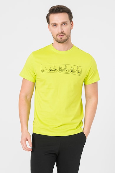 Tricou Din Jerseu Cu Decolteu La Baza Gatului Si Imprimeu Logo Pegas tricou-din-jerseu-cu-decolteu-la-baza-gatului-si-imprimeu-logo-pegas