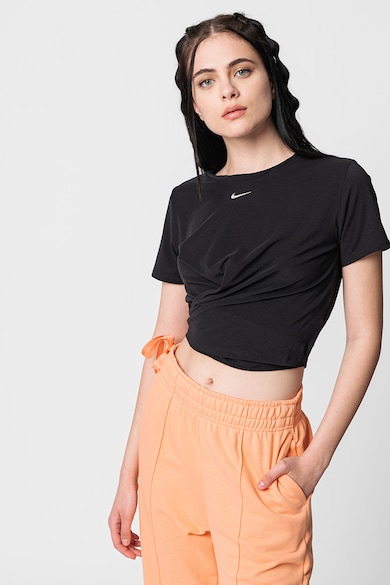 Nike One Luxe crop sportpóló csavart dizájnnal női