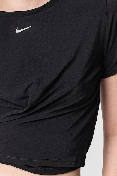 Nike Tricou crop cu model rasucit, pentru antrenament One Luxe Femei