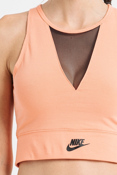 Nike Къс топ Sportswear с полупрозразни зони Жени