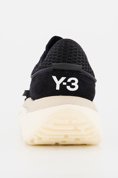 Y-3 Uniszex telitalpú sneaker nyersbőr részletekkel férfi