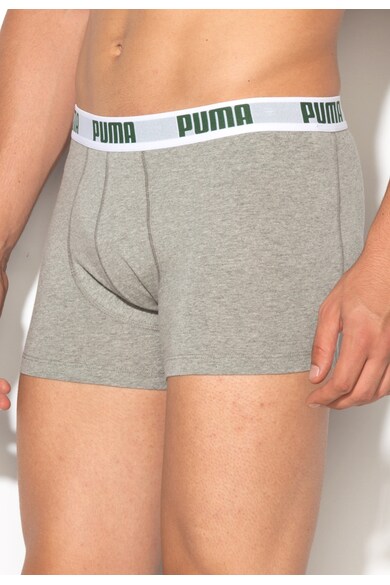 Puma Set de boxeri gri melange cu verde - 2 perechi Barbati