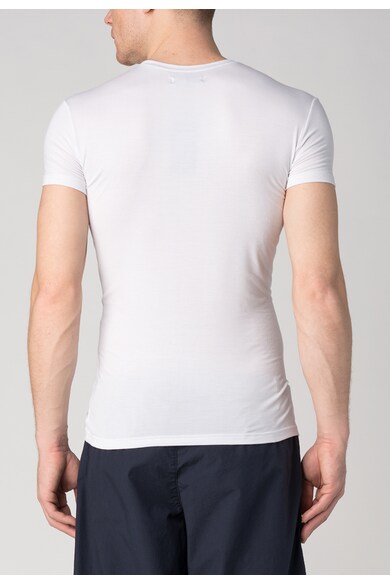 Emporio Armani Underwear Tricou alb fin cu decolteu la baza gatului Barbati