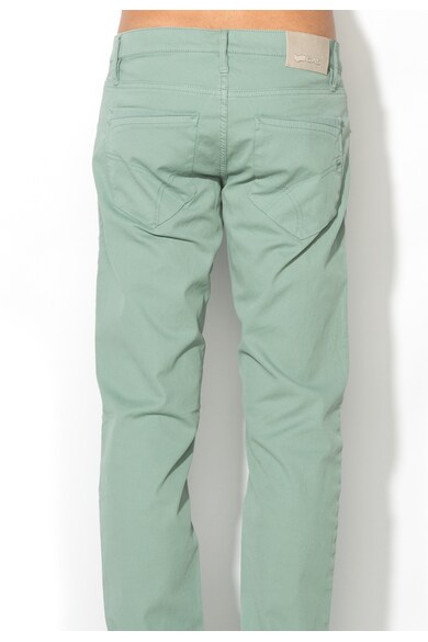 GAS Pantaloni verde celadon cu textura striata Mitch Barbati