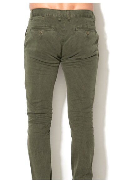 Zee Lane Denim Pantaloni verde militar cu model discret Barbati