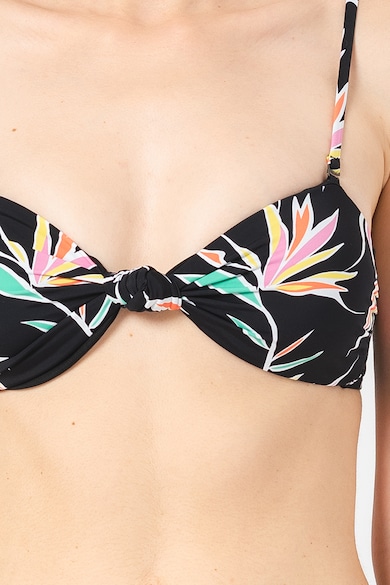 Billabong Bandeau fazonú mintás fürdőruhafelső csomózott dizájnnal női