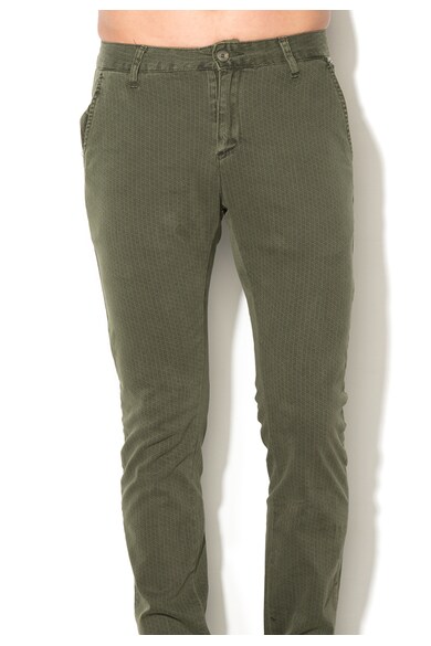 Zee Lane Denim Pantaloni verde militar cu model discret Barbati