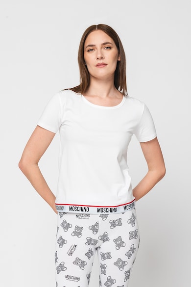 Moschino Pamuttartalmú póló logós részlettel női