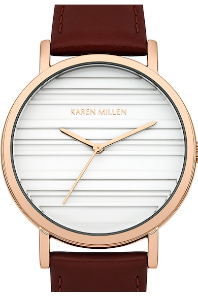 Karen Millen Тъмновиолетов часовник с кожена каишка Жени