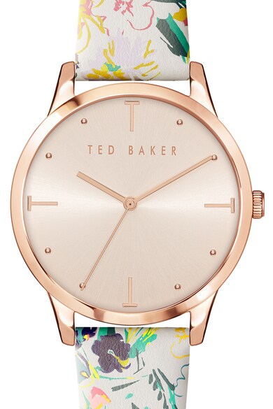 Ted Baker Часовник с флорална кожена каишка Жени