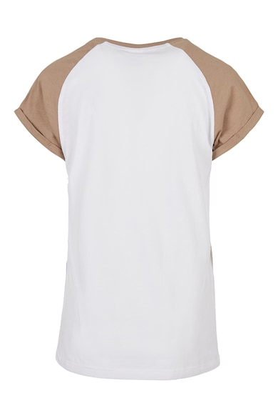 Urban Classics Kerek nyakú póló kontrasztos raglánujjakkal női