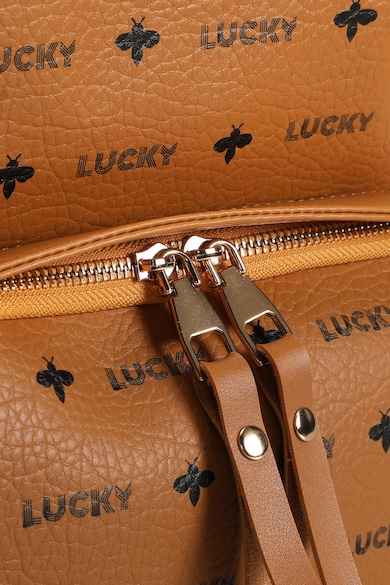 Lucky Bees Logómintás műbőr hátizsák női