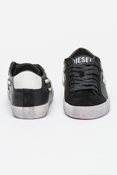 Diesel Leroji viseltes hatású bőr és nyersbőr sneaker női