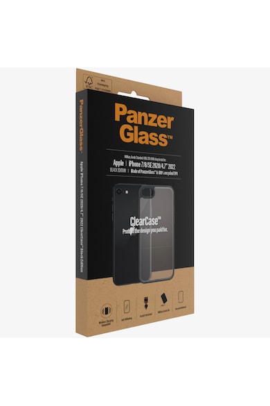 PanzerGlass Husa de protectie  pentru Apple iPhone 7/8/SE (2020/2022), Transparenta / Rama Neagra Femei