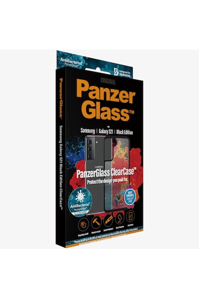 PanzerGlass Husa de protectie  pentru Samsung Galaxy S21 5G, Transparentaa / Rama Neagra Femei