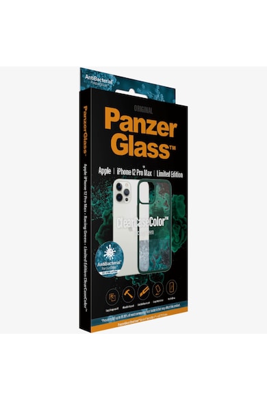 PanzerGlass Husa de protectie  pentru Apple iPhone 12 Pro Max, Green/Transparent Femei