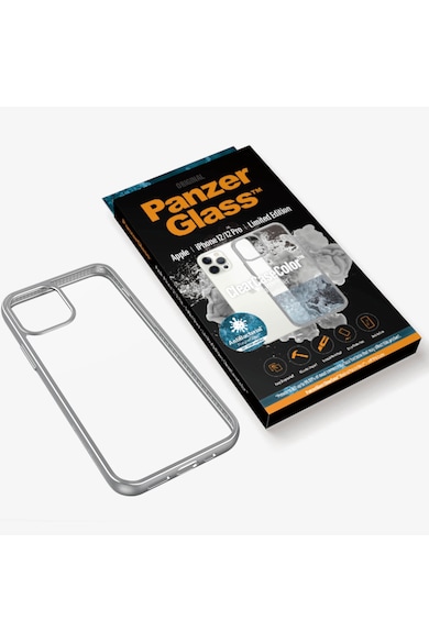 PanzerGlass Husa de protectie  pentru Apple iPhone 12 | 12 Pro, Transparenta / Rama Gri Femei