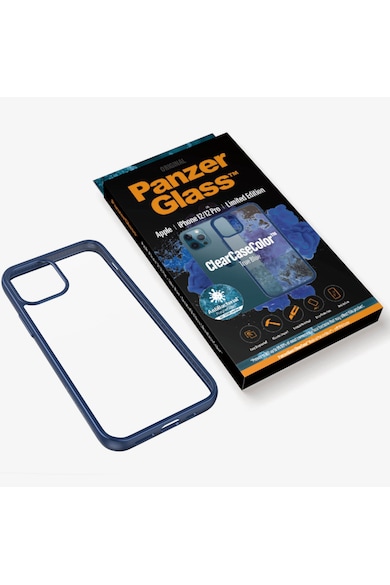 PanzerGlass Husa de protectie  pentru Apple iPhone 12 | 12 Pro , Transparenta / Rama Albastra Femei