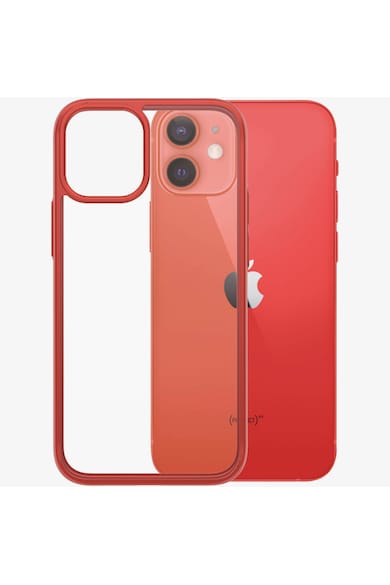 PanzerGlass Husa de protectie  pentru Apple iPhone 12 mini, Transparenta / Rama Rosie Femei