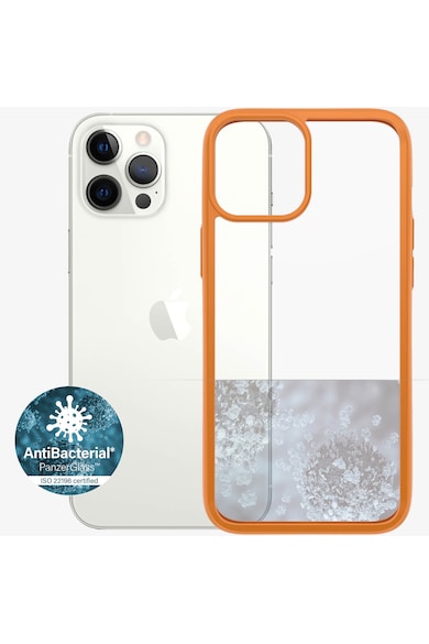 PanzerGlass Husa de protectie  pentru Apple iPhone 12 Pro Max, Transparenta / Rama Portocalie Femei