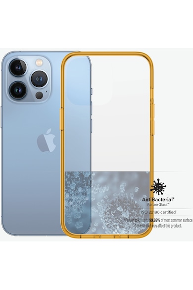 PanzerGlass Husa de protectie  pentru Apple iPhone 13 Pro, Transparenta / Rama Galben-Mustar Femei