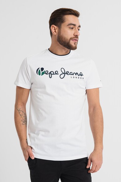 Pepe Jeans London Truman kerek nyakú póló kontrasztos logómintával férfi