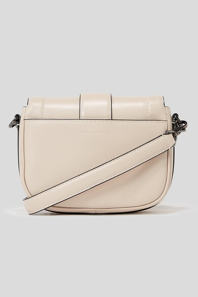 Karl Lagerfeld Geanta crossbody mica de piele cu monograma metalica K/Saddle Femei