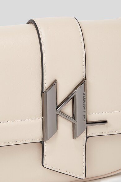 Karl Lagerfeld Geanta crossbody mica de piele cu monograma metalica K/Saddle Femei